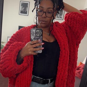 Handmade Chunky Crochet Cardigan – Cozy, Stylish, & Custom-Made